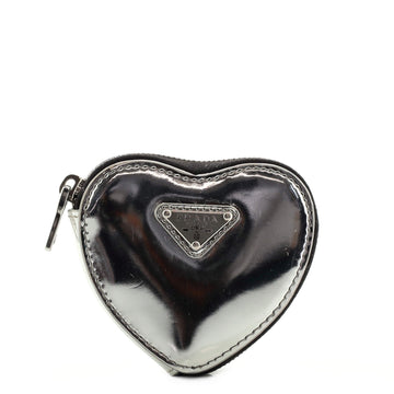 Prada Heart Zip Pouch Spazzolato Leather Mini
