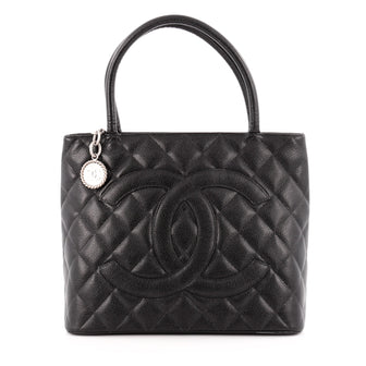 Chanel Medallion Tote Quilted Caviar