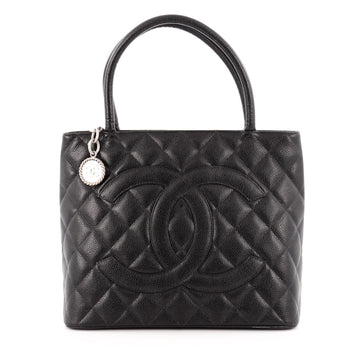 Chanel Medallion Tote Quilted Caviar