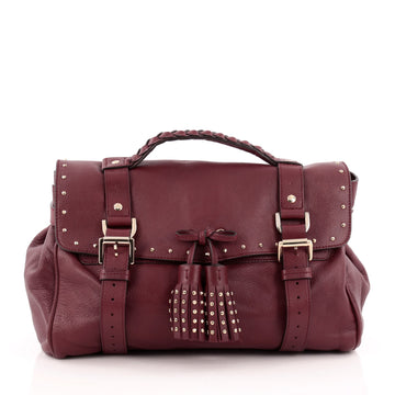 Mulberry Alexa Tassel Satchel Studded Leather Large