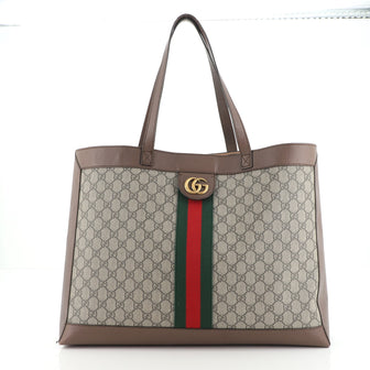 Gucci Ophidia Soft Open Tote GG Coated Canvas East West