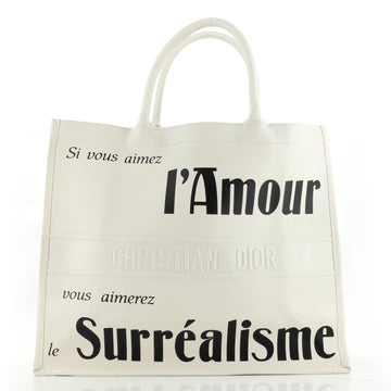 Christian Dior Surrealism Book Tote Printed Leather