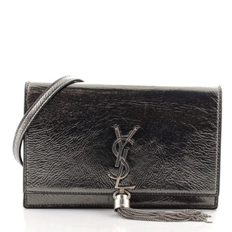 Saint Laurent Classic Monogram Tassel Chain Wallet Leather