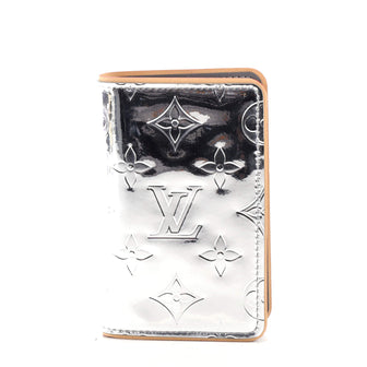 Louis Vuitton Silver Monogram Mirror Leather Slender Pocket