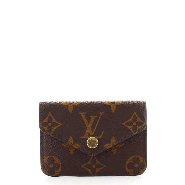 Louis Vuitton Felicie Strap & Go Card Case Monogram Canvas Brown 1317161