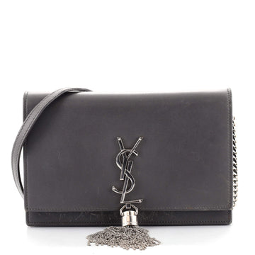 Saint Laurent Classic Monogram Tassel Chain Wallet Leather