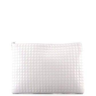 Celine C Charm Pouch Quilted Leather Large