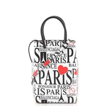 Balenciaga Shopping Phone Holder Printed Leather