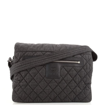 Chanel Coco Cocoon Messenger Bag Quilted Denim Large