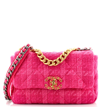 Chanel 19 Flap Bag Quilted Tweed Medium