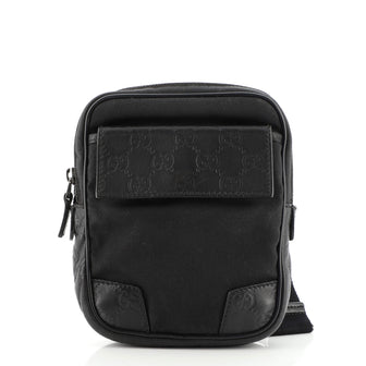 Gucci Front Pocket Waist Bag Nylon with Guccissima Leather