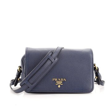 Prada Flap Zip Crossbody Bag Vitello Phenix Small