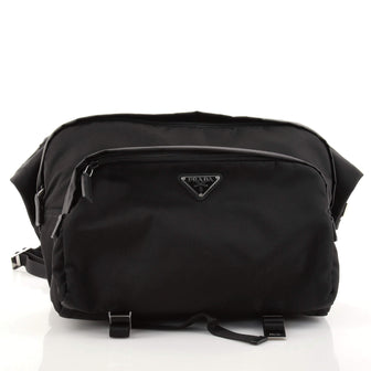 Prada Technical Zip Crossbody Bag Tessuto Medium