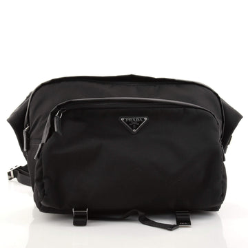 Prada Technical Zip Crossbody Bag Tessuto Medium