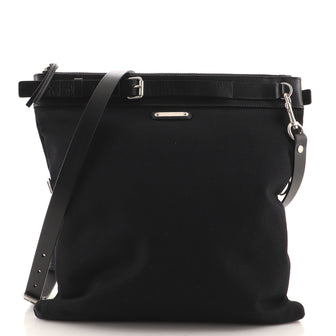 Saint Laurent ID Flat Messenger Bag Canvas Medium
