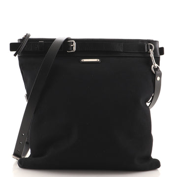Saint Laurent ID Flat Messenger Bag Canvas Medium