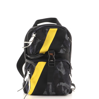 Prada Sling Backpack Printed Tessuto