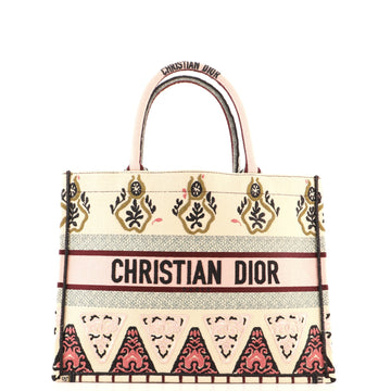 Christian Dior Book Tote Embroidered Canvas Small