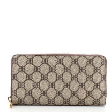 Balenciaga x Gucci The Hacker Project Zip Around Wallet BB Coated Canvas