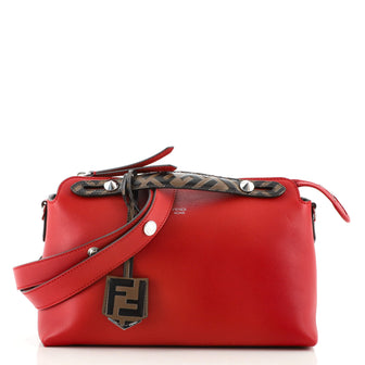 Fendi By The Way Satchel Leather with Zucca Embossed Detail Small
