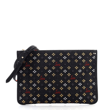Christian Louboutin Loubiclutch Embellished Canvas