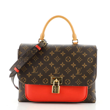 Louis Vuitton Marignan Handbag Monogram Canvas with Leather