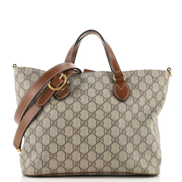 Gucci Convertible Soft Tote GG Coated Canvas Small