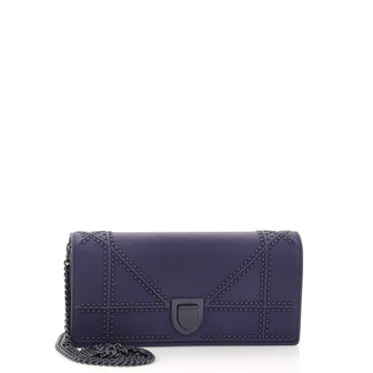 Christian Dior Ultra Matte Diorama Croisiere Chain Wallet Studded Leather