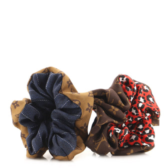 Louis Vuitton Be Mindful Scrunchy Set Monogram and Reverse Monogram Silk