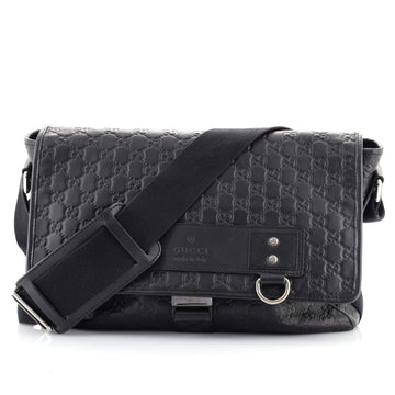 Gucci Messenger Flap Bag Guccissima Rubber