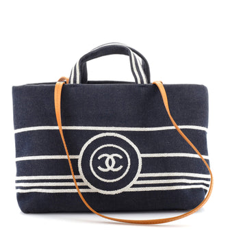 Chanel CC Shopping Tote Denim Large