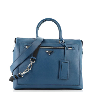Prada Convertible Front Pocket Briefcase Saffiano Leather Large