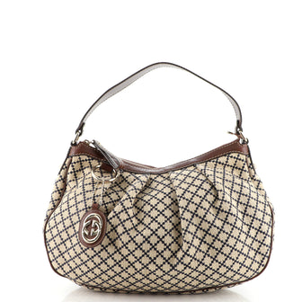 Gucci Sukey Hobo Diamante Canvas Medium