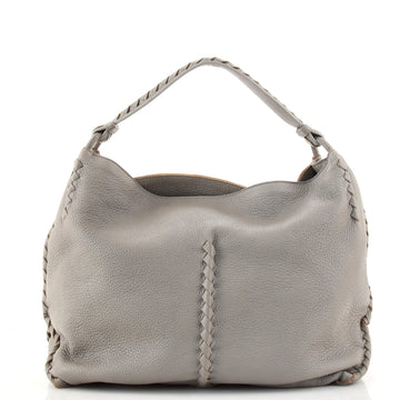 Bottega Veneta Open Hobo Cervo with Intrecciato Detail Medium