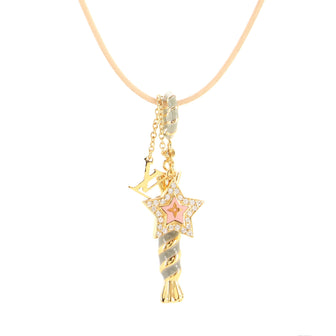Louis Vuitton Sweet Monogram Charm Pandantif Tutti Sweet Necklace Metal with Leather