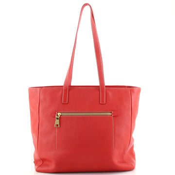 Prada Front Zip Pocket Tote Vitello Daino Large