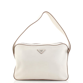 Prada Top Zip Shoulder Bag Vitello Daino Medium