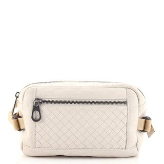 Bottega Veneta Front Pocket Waist Bag Leather with Intrecciato Detail