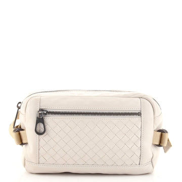 Bottega Veneta Front Pocket Waist Bag Leather with Intrecciato Detail