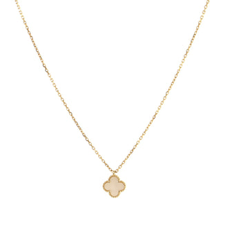 Van Cleef & Arpels Sweet Alhambra Pendant Necklace 18K Yellow Gold and Mother of Pearl