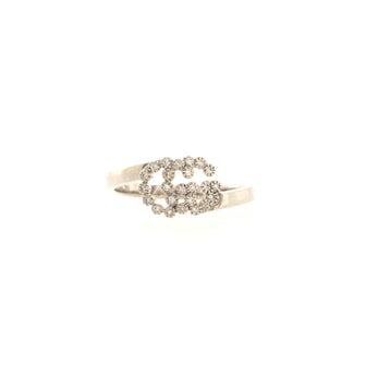 Gucci GG Running Ring 18K White Gold with Diamonds 13mm