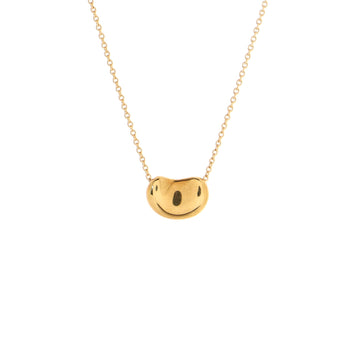 Tiffany & Co. Elsa Peretti Bean Pendant Necklace 18K Yellow Gold 11mm