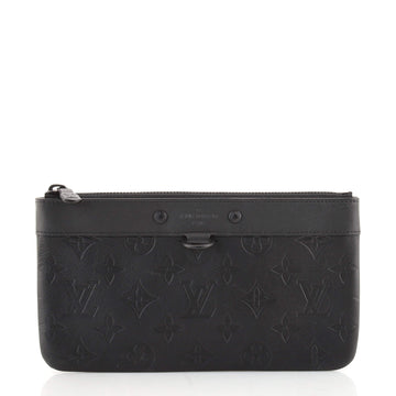Louis Vuitton Discovery Pochette Monogram Shadow Leather PM