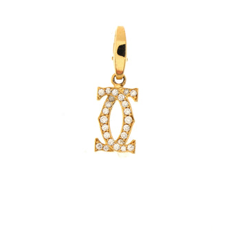 Cartier Double C Charm Pendant Pendant & Charms 18K Yellow Gold and Diamonds