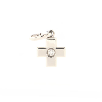 Cartier Cross Charm Pendant Pendant & Charms 18K White Gold and Diamond