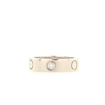 Cartier Love 3 Diamonds Band Ring 18K White Gold with Diamond