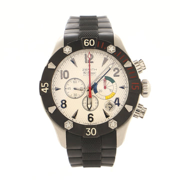 Zenith Defy Classic Chrono Aero El Primero Automatic Watch Stainless Steel and Rubber 46