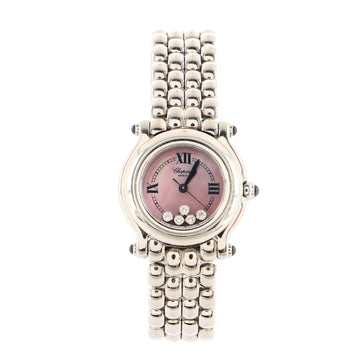 Chopard Happy Sport Quartz Watch Stainless Steel with Floating Diamonds and Mother of Pear 27