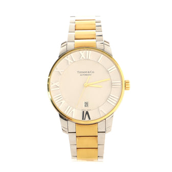 Tiffany & Co. Atlas Dome Automatic Watch Yellow Gold and Stainless Steel 42