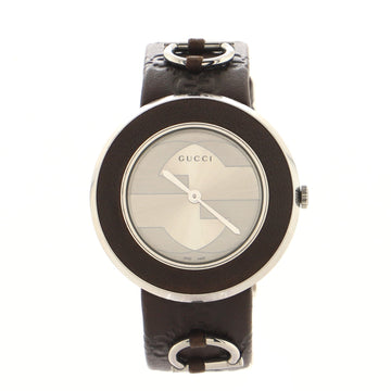 Gucci U Play Quartz Watch Stainless Steel and Leather 27